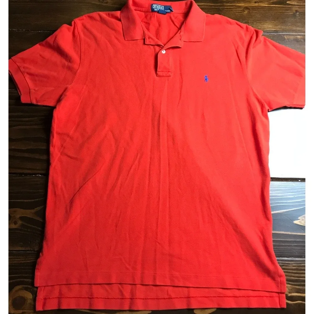 Polo Ralph Lauren Shirt, Men's Size Large, Redish Orange, Polo, Short Sleeve